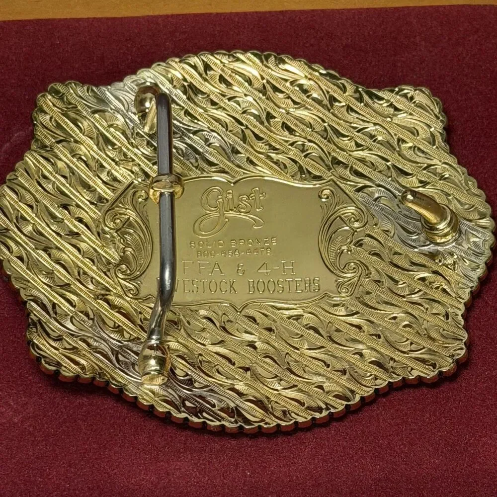 2009 Gist Brass Belt Buckle 1st Annual Golf Tournament Grand Champion Award NIB